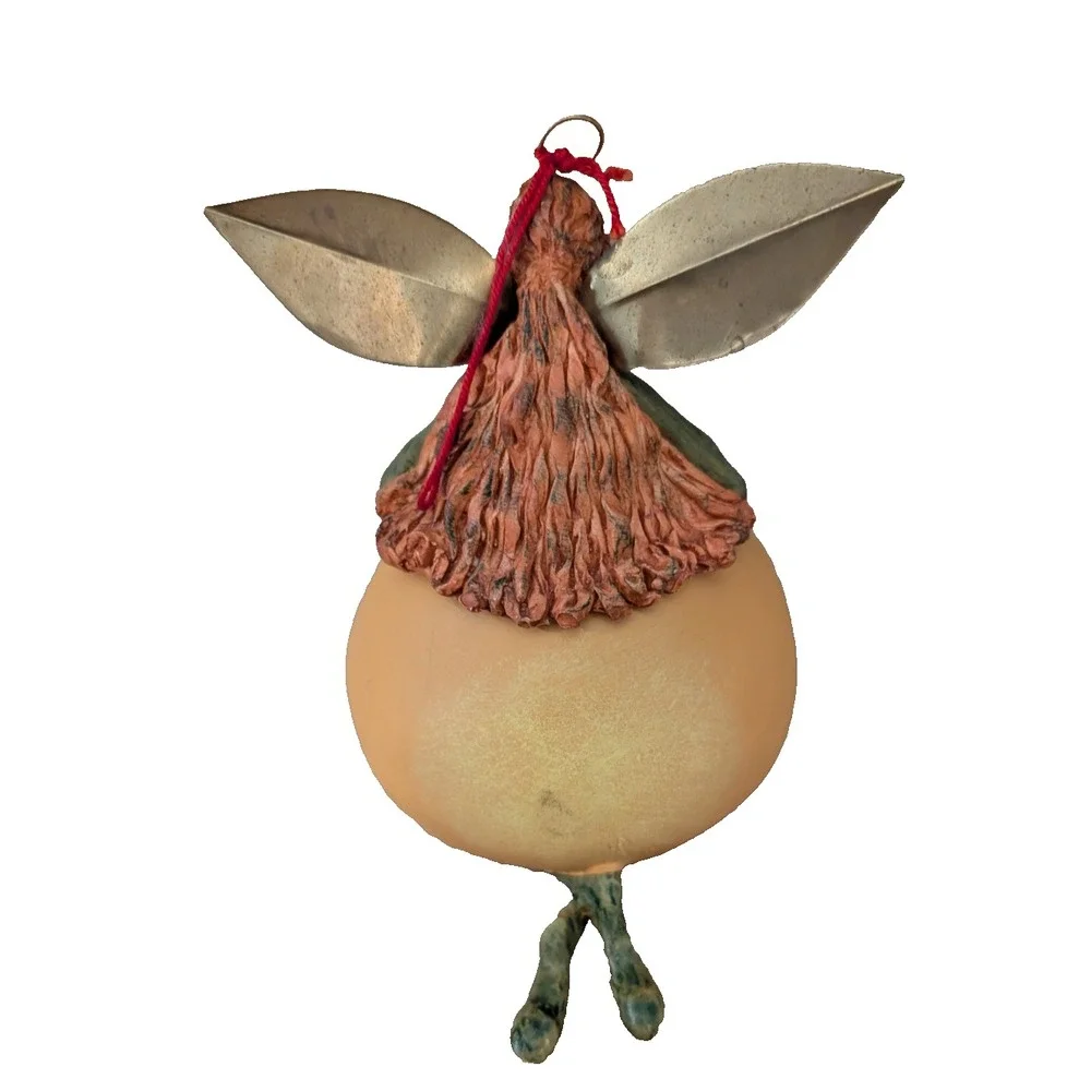 VINTAGE Dept 56 - Tutti Frutti Pear Fairy Trinket Box